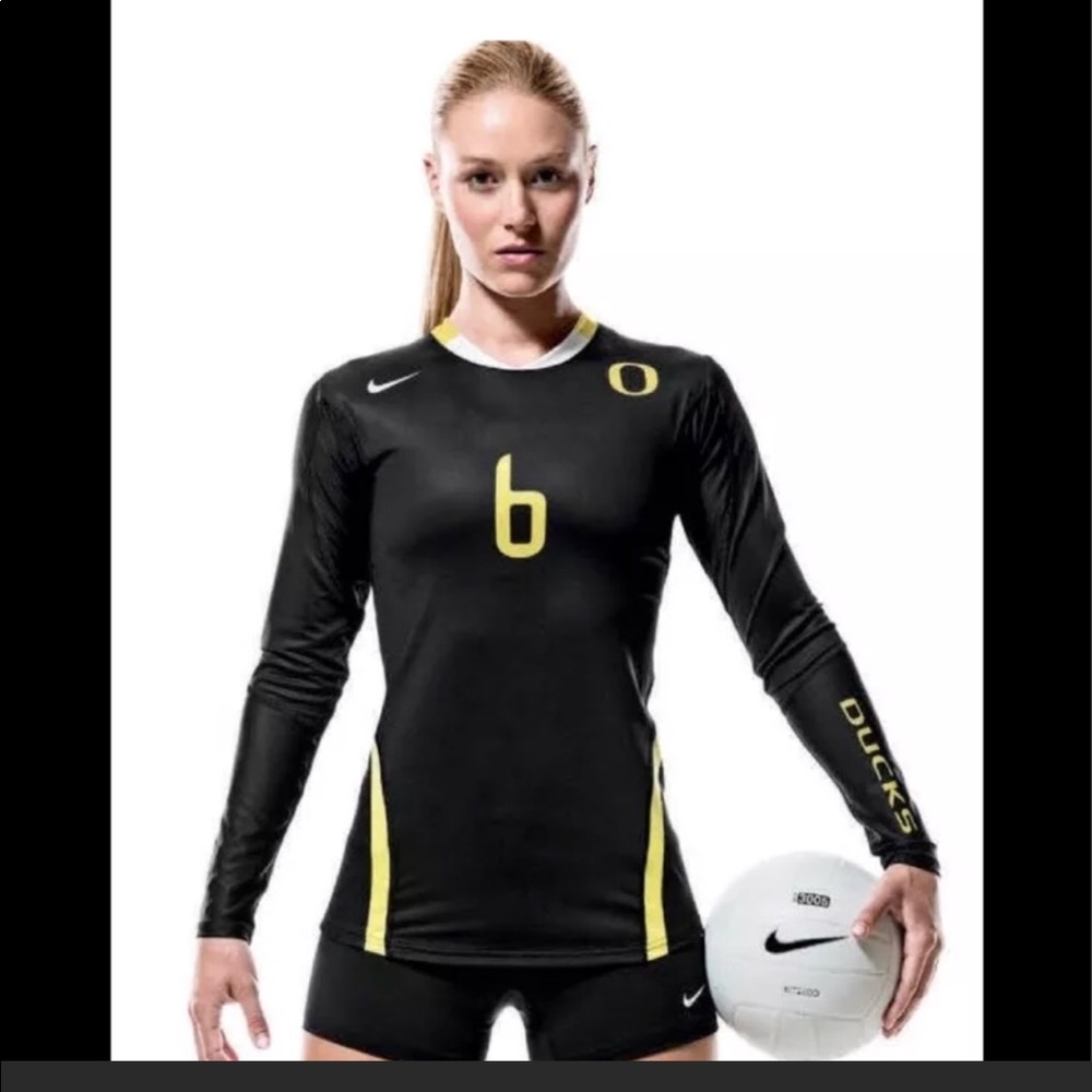 Nike Oregon Ducks Digital Long Slv Volleyball Top